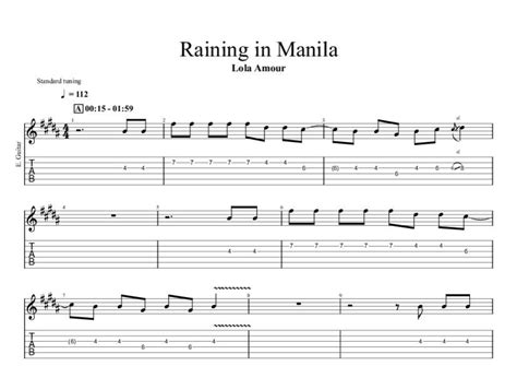 ukulele chords of raining in manila|Raining In Manila Chords By Lola Amour .
